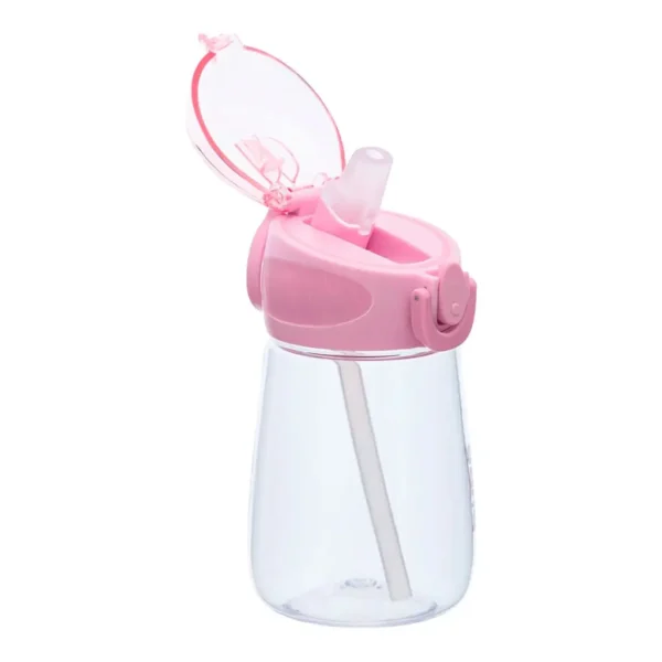 Garrafinha Tritan Rosa Com Canudo 300ml 18022 - Buba - Image 2