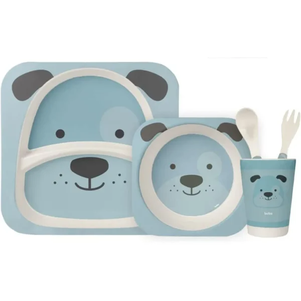 16226- Kit Refeição em Bambu- Cachorrinho