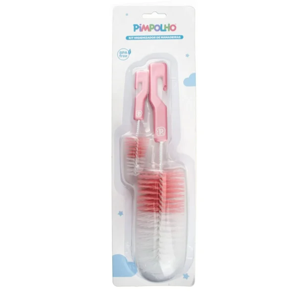 92051- Kit Higienizador de Mamadeira - Rosa