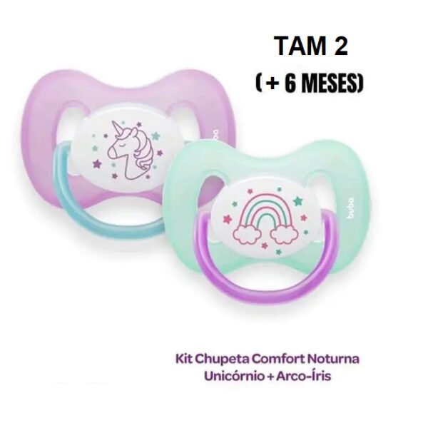 12676- Kit Chupeta c/2 Buba ( Unicórnio e Arco Íris ) n° 02 - Image 2