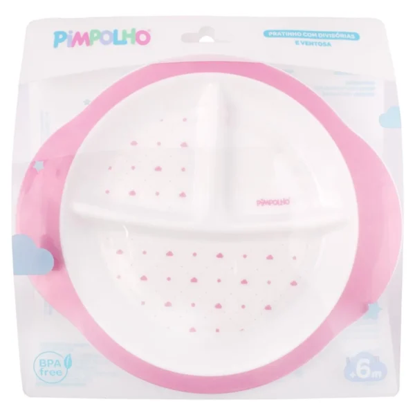 40401- Prato com divisória e ventosa feminino Pimpolho