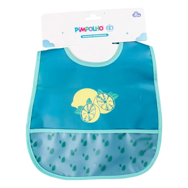 97362- Babador impermeável soft  Pimpolho- Limão Azul