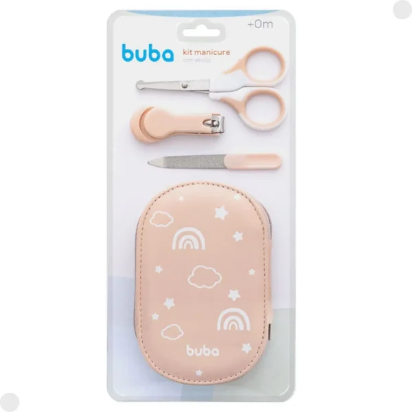 Kit Manicure Com Estojo Cuidados C/ Bebês Rosa 18094 - Buba