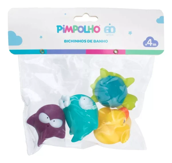 7302- Brinquedo Para Banho Piscina Bebê Bichinhos De Água Pimpolho