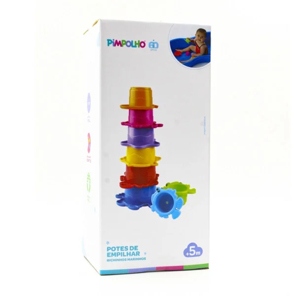 7201 Pote de empilhar bichinos Marinhos Pimpolho