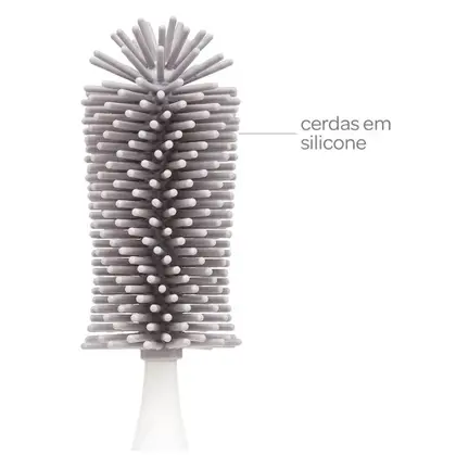 16274- Escova para mamadeira em silicone cinza buba - Imagem 3