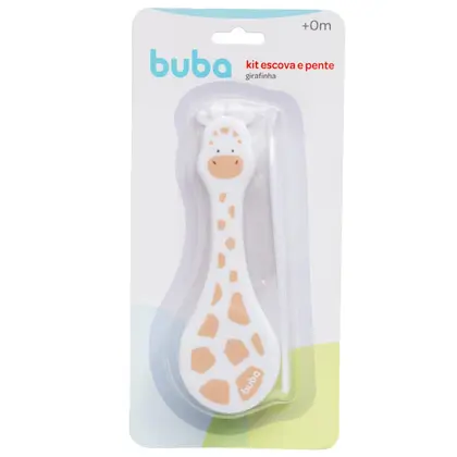 Kit Escova E Pente Infantil Bebê Girafa 14987