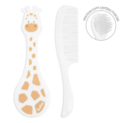 Kit Escova E Pente Infantil Bebê Girafa 14987 - Imagem 3