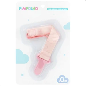 0300463- Prendedor De Chupeta Com Desenho 14cm Pimpolho Cor Rosa