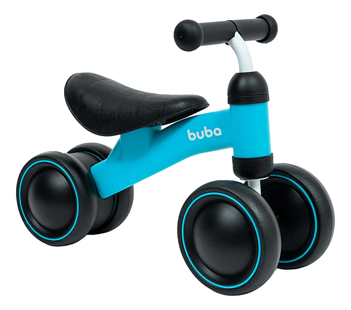 10728- Bicicleta De Equilibrio 4 Rodas Sem Pedal Azul Buba Infantil - Imagem 2