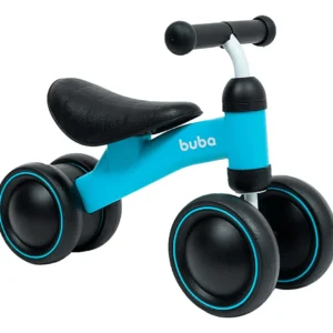 10728- Bicicleta De Equilibrio 4 Rodas Sem Pedal Azul Buba Infantil