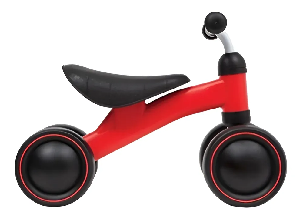 10728- Bicicleta de Equilíbrio Infantil Sem Pedal Vermelho Buba
