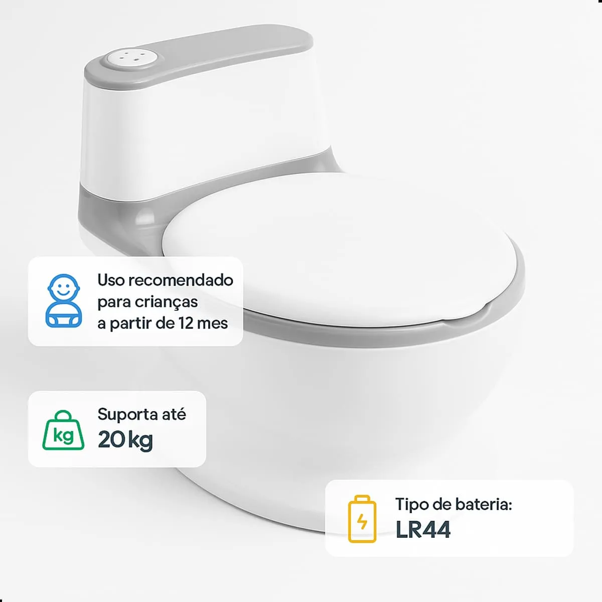 0301043- Vaso Sanitário Infantil Com Som Pimpolho - Imagem 3